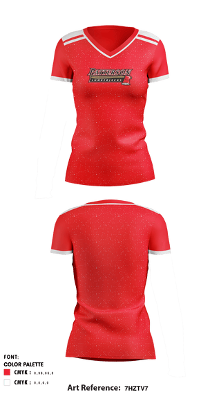 Women's Short Sleeve Vneck Shirt, Patterson High School Track, Track & Field, Teamtime, Team time, sublimation, custom sports apparel, team uniforms, spirit wear, spiritwear, sports uniforms, custom shirts, team store, custom team store, fundraiser sports, apparel fundraiser