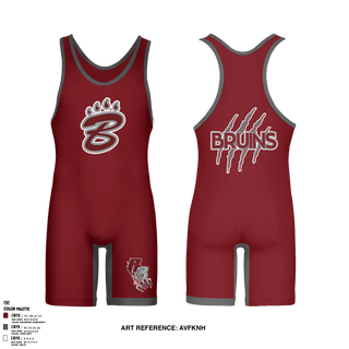 Wrestling Singlet, BRUINS, Wrestling, Teamtime, Team time, sublimation, custom sports apparel, team uniforms, spirit wear, spiritwear, sports uniforms, custom shirts, team store, custom team store, fundraiser sports, apparel fundraiser