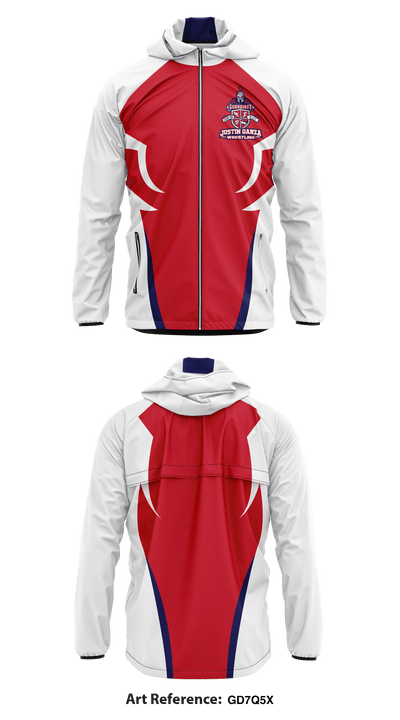 Justin Garza High School Wrestling 54592877 Windbreaker - 1