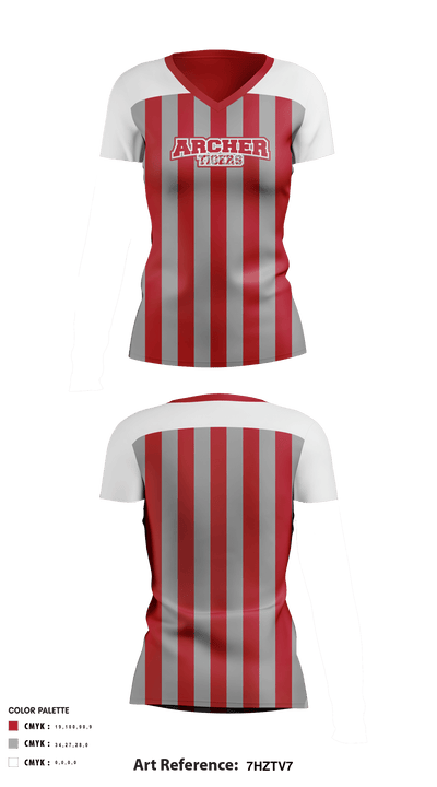 Archer Athletic Association 85302557 Women's Short Sleeve V-neck Shirt - 1