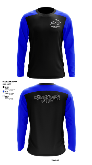Long Sleeve Performance Shirt, Munising Baptist School Bobcats, Men's Basketball, Teamtime, Team time, sublimation, custom sports apparel, team uniforms, spirit wear, spiritwear, sports uniforms, custom shirts, team store, custom team store, fundraiser sports, apparel fundraiser