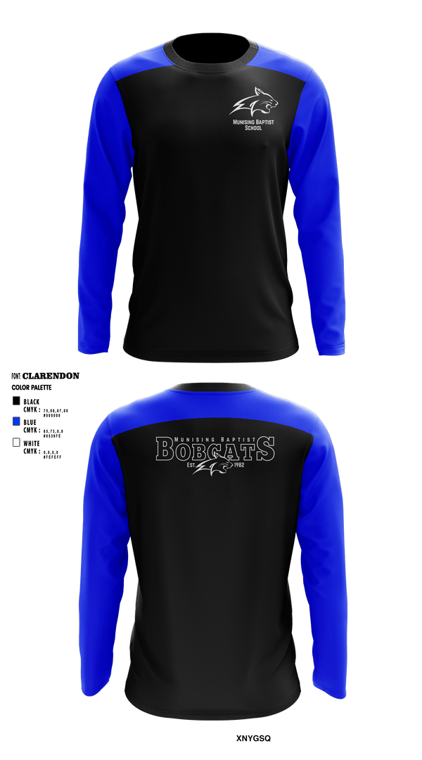 Long Sleeve Performance Shirt, Munising Baptist School Bobcats, Men's Basketball, Teamtime, Team time, sublimation, custom sports apparel, team uniforms, spirit wear, spiritwear, sports uniforms, custom shirts, team store, custom team store, fundraiser sports, apparel fundraiser