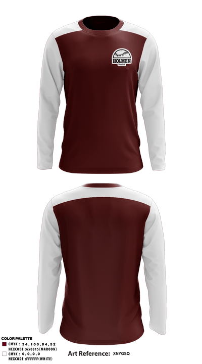 Holmen Youth Baseball Parents Association 2376356 Long Sleeve Performance Shirt - 1
