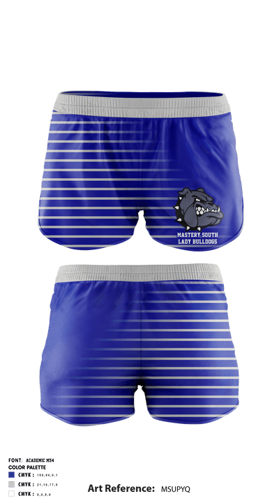 Mastery South Lady Bulldogs 88871826 Track Shorts - 2