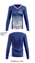 Eastern Florida State College Golf 48521769 Women's Long Sleeve V-neck Shirt - 1