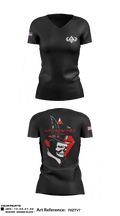 D co 6-101 AVN REGT 1442512 Women's Short Sleeve V-neck Shirt - 1