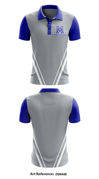Maui High School 30178579 Short Sleeve Performance Polo - 1