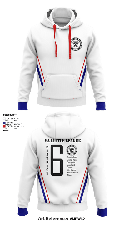 Virginia District 6 Little League 48393009 Hoodie - 1