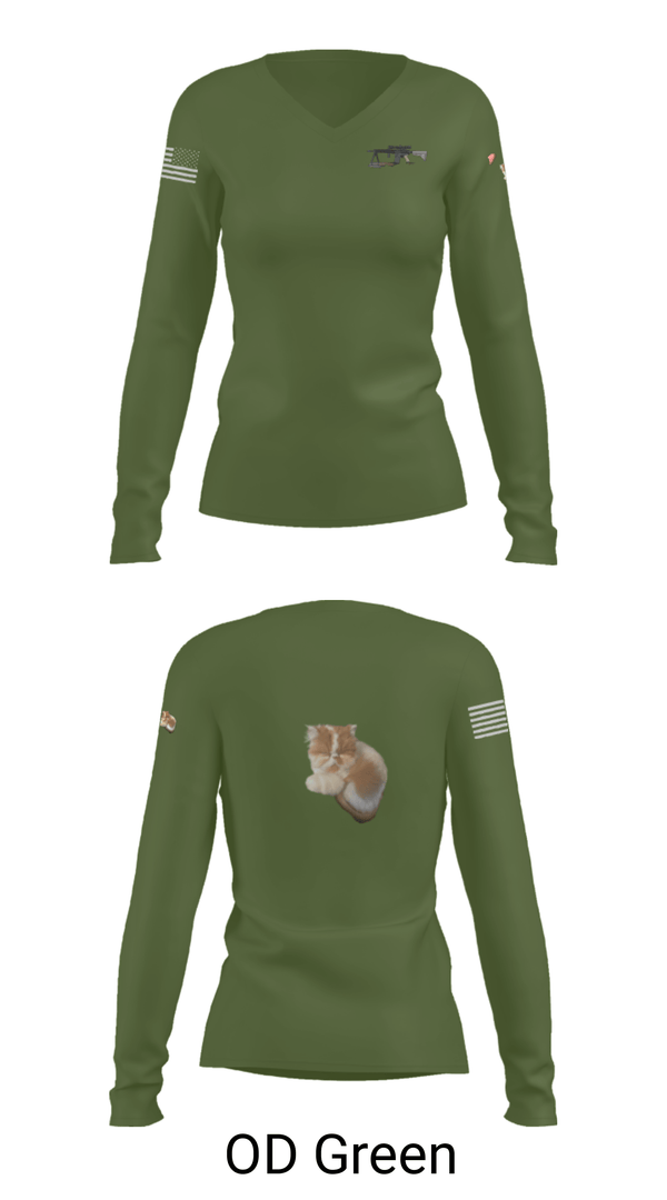 Women's Long Sleeve Vneck Shirt, , Air Force, Teamtime, Team time, sublimation, custom sports apparel, team uniforms, spirit wear, spiritwear, sports uniforms, custom shirts, team store, custom team store, fundraiser sports, apparel fundraiser