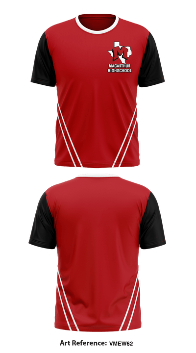 MacArthur High School 17065944 Short Sleeve Performance Shirt - 1