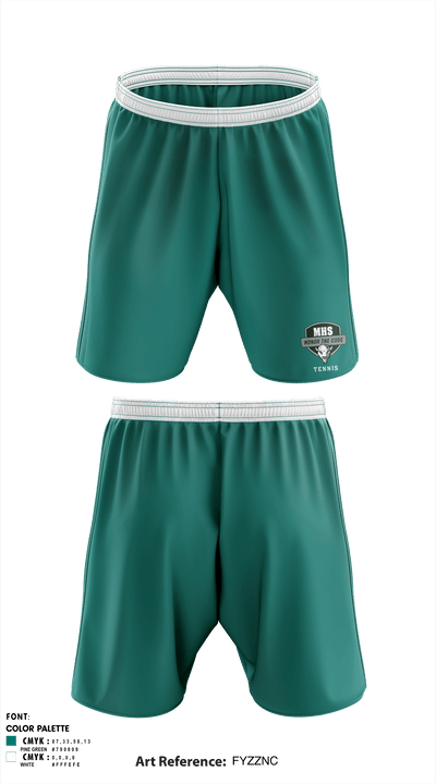Manteca High School Tennis 28315814 Athletic Shorts With Pockets - 1