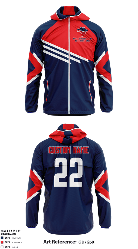 Windbreaker, Saugerties Outlaws Youth Football, Football, Teamtime, Team time, sublimation, custom sports apparel, team uniforms, spirit wear, spiritwear, sports uniforms, custom shirts, team store, custom team store, fundraiser sports, apparel fundraiser