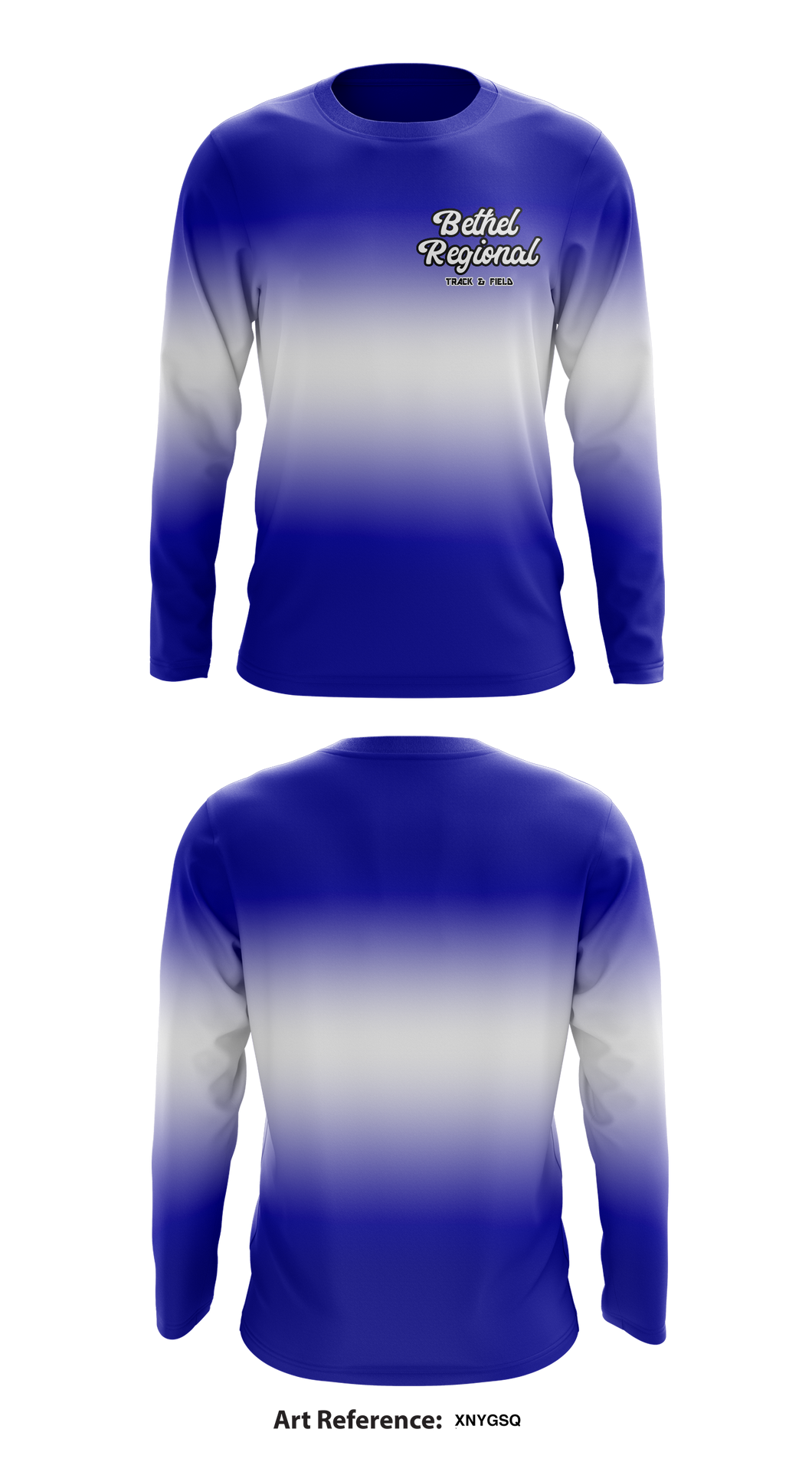 Bethel Regional track and field 80774987 Long Sleeve Performance Shirt - 1