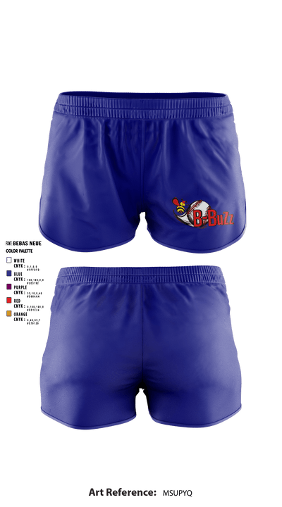 B Buzz Baseball League 70409945 Women's Shorts - 3