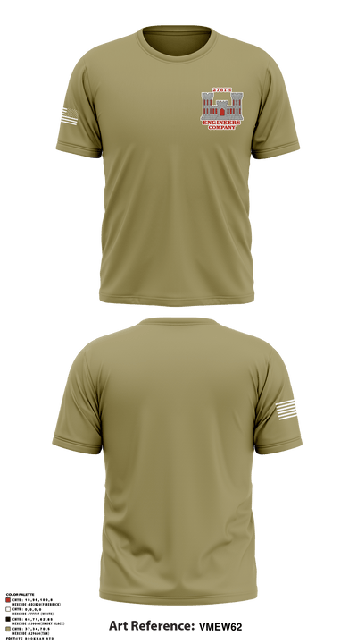276th engineer company 74055705 Short Sleeve Performance Shirt - 4