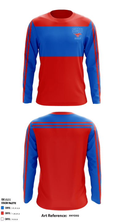 Southern Methodist University Golf 60472780 Long Sleeve Performance Shirt - 1