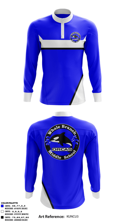 Whale Branch Middle School 47957479 Quarter Zip Jacket - 1