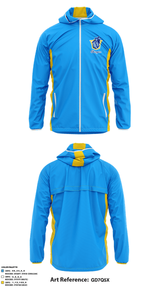 Windbreaker, Highlands County Chargers, Football, Teamtime, Team time, sublimation, custom sports apparel, team uniforms, spirit wear, spiritwear, sports uniforms, custom shirts, team store, custom team store, fundraiser sports, apparel fundraiser