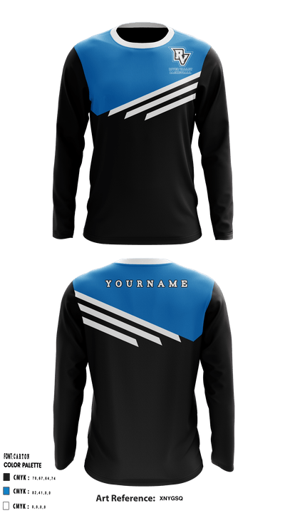 River Valley High School Basketball 30835115 Long Sleeve Shooting Shirt - 1