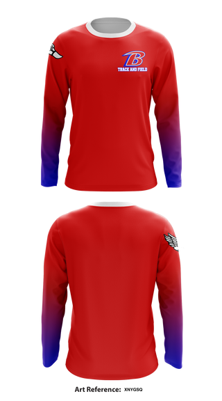 Bondurant Middle School Track and Field 27432162 Long Sleeve Performance Shirt - 2