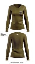 218th MP Co 78237854 Women's Long Sleeve V-neck Shirt - 1