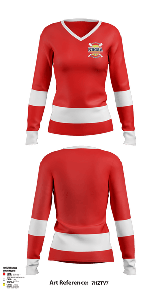Women's Long Sleeve Vneck Shirt, Niles Brandywine Girls Softball Association, Softball, Teamtime, Team time, sublimation, custom sports apparel, team uniforms, spirit wear, spiritwear, sports uniforms, custom shirts, team store, custom team store, fundraiser sports, apparel fundraiser
