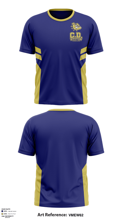 C D Hylton High School Wrestling 90168065 Short Sleeve Performance Shirt - 1