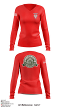 104th MP BN HHD 71367291 Women's Long Sleeve V-neck Shirt - 7