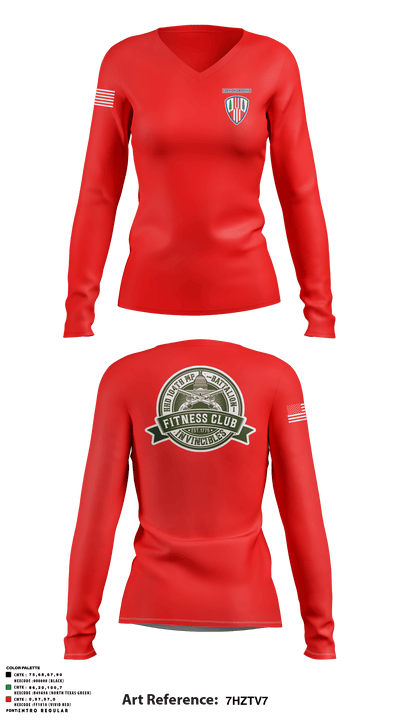 104th MP BN HHD 71367291 Women's Long Sleeve V-neck Shirt - 7