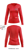 Souderton Braves Youth Football Association 55667427 Women's Long Sleeve V-neck Shirt - 4