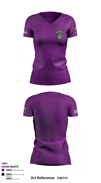 H&HS Fuels Div 977500 Women's Short Sleeve V-neck Shirt - 1