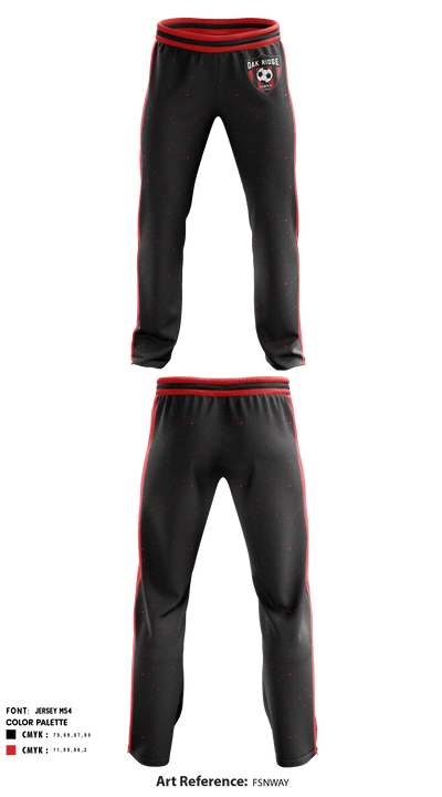 Oak Ridge Youth Association Soccer 89748259 Sweatpants - 1