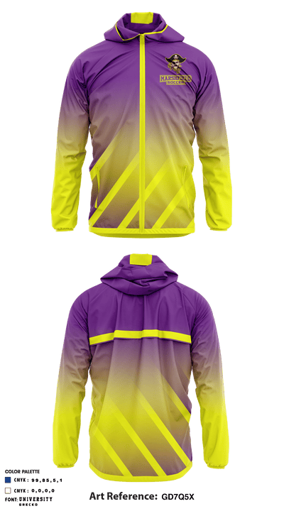 Marshfield High School Soccer 43487336 Windbreaker - 1