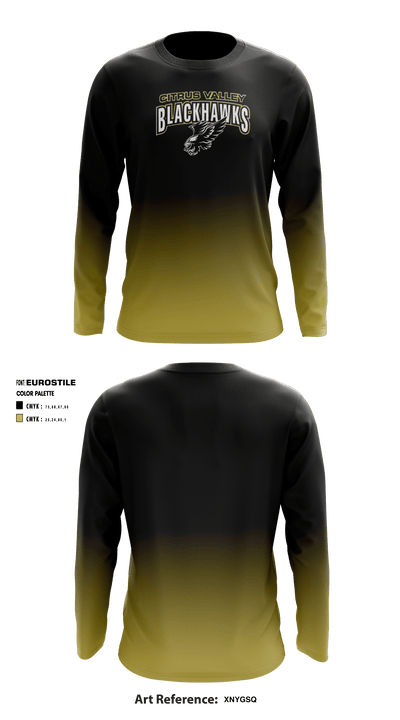 Citrus Valley High School Cross Country 52411621 Long Sleeve Performance Shirt - 2