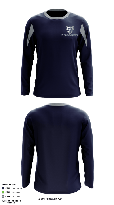 Watersprings School High School Football 80998011 Long Sleeve Performance Shirt - 1