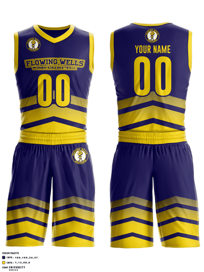 Flowing Wells High School Basketball 88063791 Basketball Uniform - 1