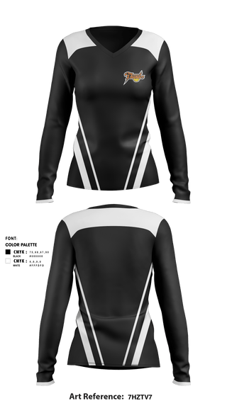 Women's Long Sleeve Vneck Shirt, Oxford Lessie League, Softball, Teamtime, Team time, sublimation, custom sports apparel, team uniforms, spirit wear, spiritwear, sports uniforms, custom shirts, team store, custom team store, fundraiser sports, apparel fundraiser