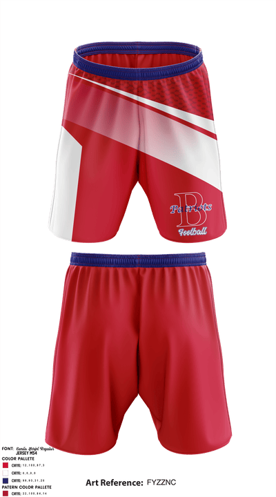 Burlington Patriots 16075566 Athletic Shorts With Pockets - 1