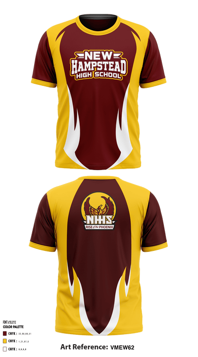 New Hampstead High School Cheer 16755023 Short Sleeve Performance Shirt - 1