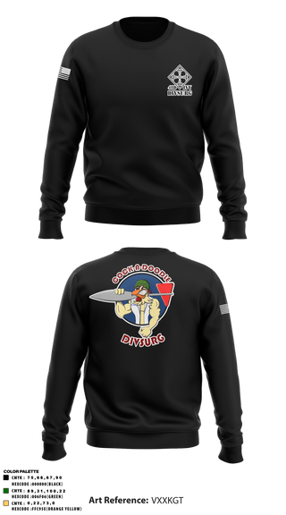 Crew Neck Sweatshirt, DIVSURG, 4ID, Army, Teamtime, Team time, sublimation, custom sports apparel, team uniforms, spirit wear, spiritwear, sports uniforms, custom shirts, team store, custom team store, fundraiser sports, apparel fundraiser