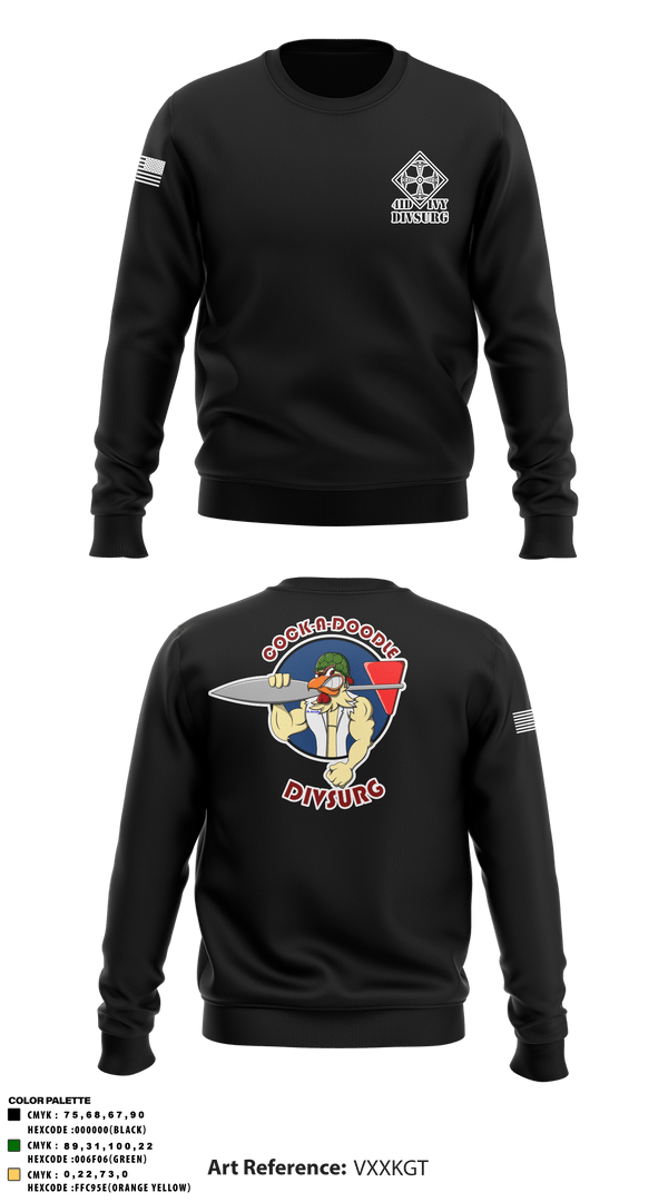 Crew Neck Sweatshirt, DIVSURG, 4ID, Army, Teamtime, Team time, sublimation, custom sports apparel, team uniforms, spirit wear, spiritwear, sports uniforms, custom shirts, team store, custom team store, fundraiser sports, apparel fundraiser