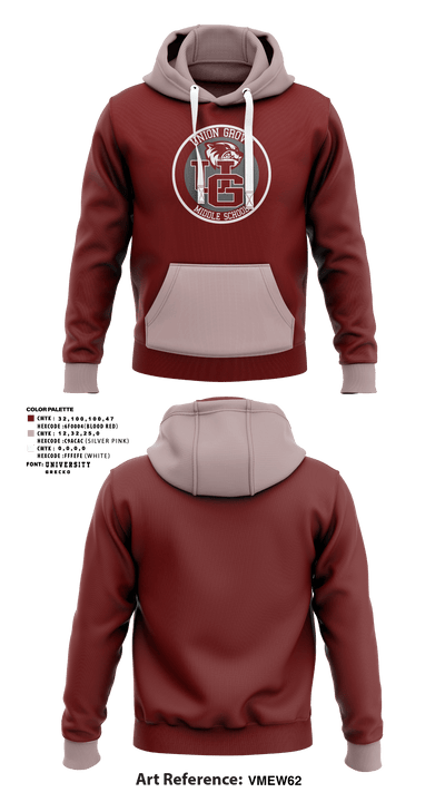 Union Grove Middle School Basketball 26435919 Hoodie - 1