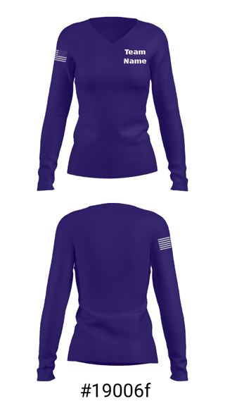 Women's Long Sleeve Vneck Shirt, , Police, Teamtime, Team time, sublimation, custom sports apparel, team uniforms, spirit wear, spiritwear, sports uniforms, custom shirts, team store, custom team store, fundraiser sports, apparel fundraiser