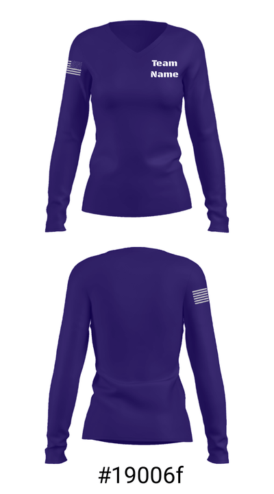 Mobile Police Motor Officer 9739836 Women's Long Sleeve V-neck Shirt - 37