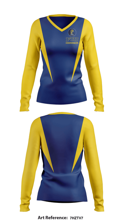 FIU Beach Volleyball 76254144 Women's Long Sleeve V-neck Shirt - 1