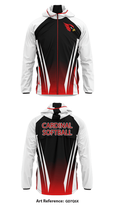 Pompton Lakes Cardinals 60485649 Windbreaker - 3