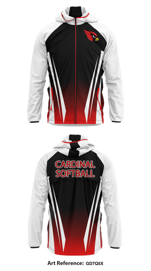 Pompton Lakes Cardinals 60485649 Windbreaker - 3