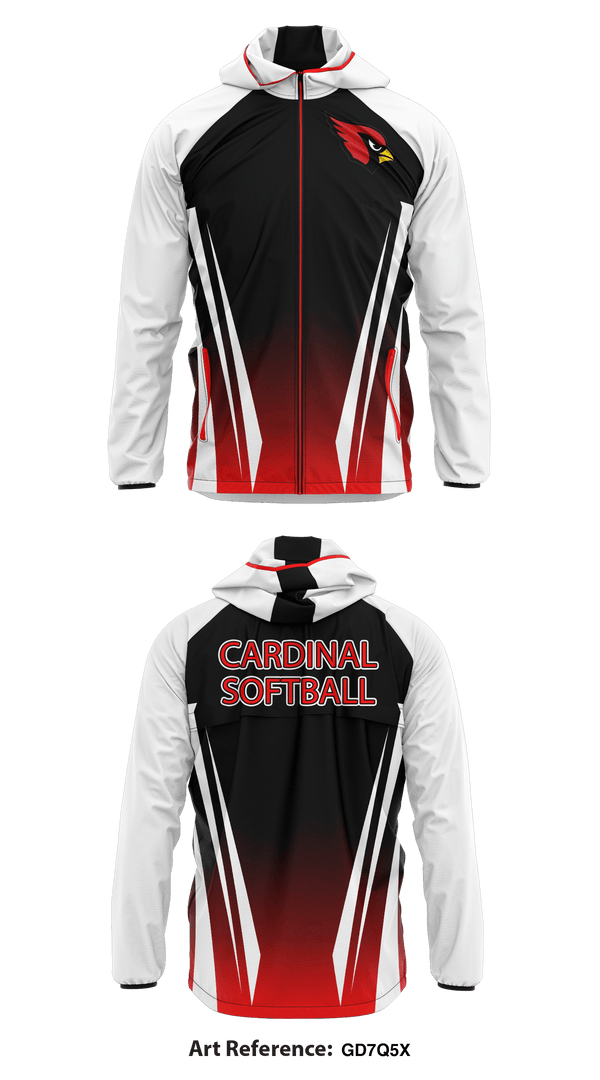 Pompton Lakes Cardinals 60485649 Windbreaker - 3