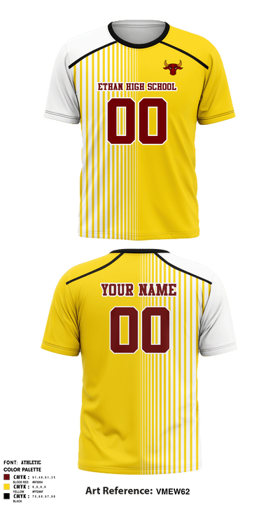 Ethan High School Volleyball 40476627 Short Sleeve Performance Shirt - 2