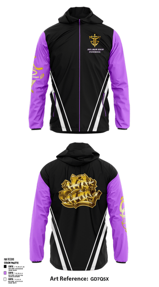 Windbreaker, Del Mar Gold, Football, Teamtime, Team time, sublimation, custom sports apparel, team uniforms, spirit wear, spiritwear, sports uniforms, custom shirts, team store, custom team store, fundraiser sports, apparel fundraiser
